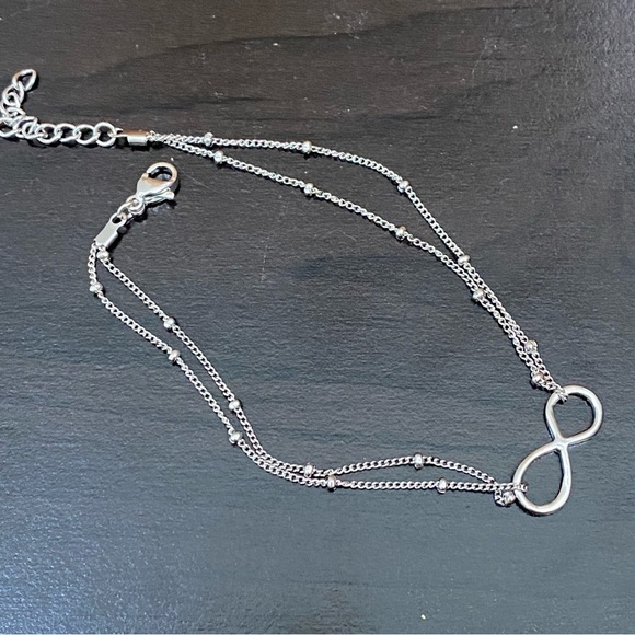 Silver-tone Dainty Infinity Bracelet - Picture 9 of 9